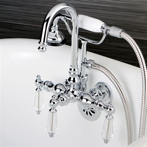 kingston brass clawfoot tub faucet|clawfoot tub faucet wall mount.